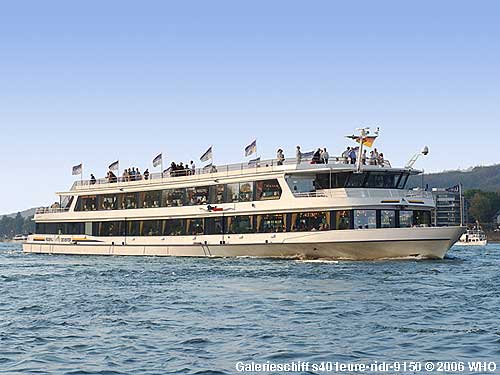 Galerieschiff s401eure-ridr auf dem Rhein bei Knigswinter - Schiff mieten